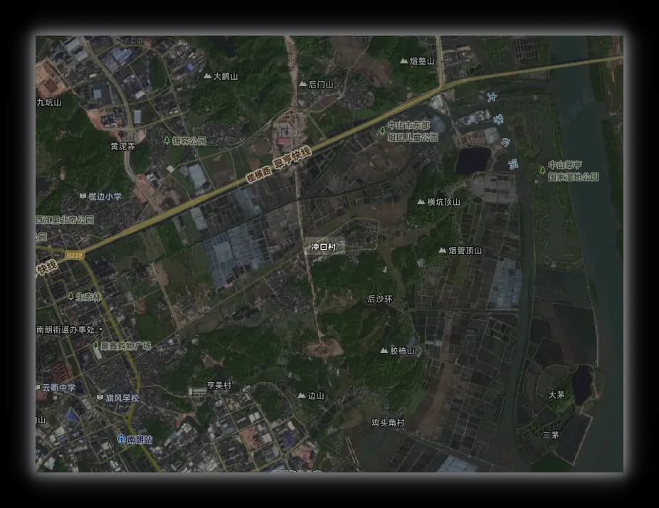 冲口村地理位置示意图